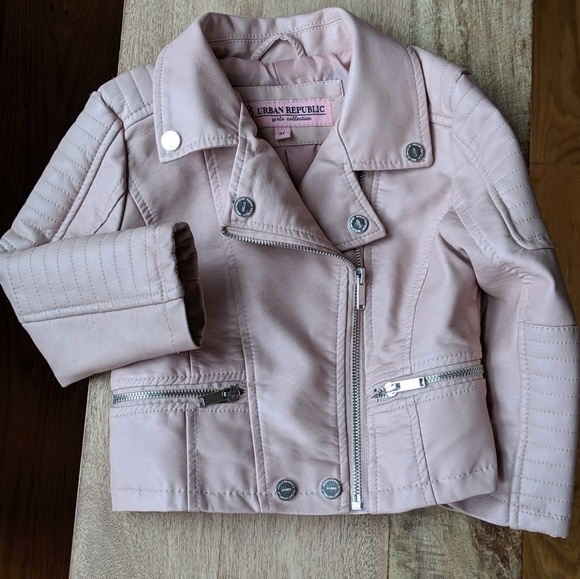 Urban Republic Other - Faux leather pink Moto jacket 3T